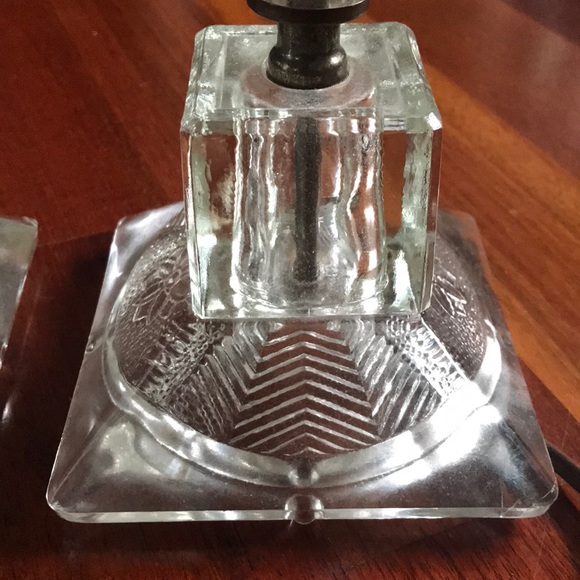 Beautiful pair of glass lamp base - Picture 3 of 4